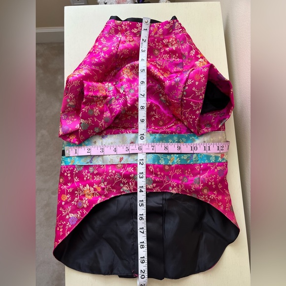 Halloween Kimono with matching Headpiece. Fabric is faux silk and colorful. - Picture 7 of 11